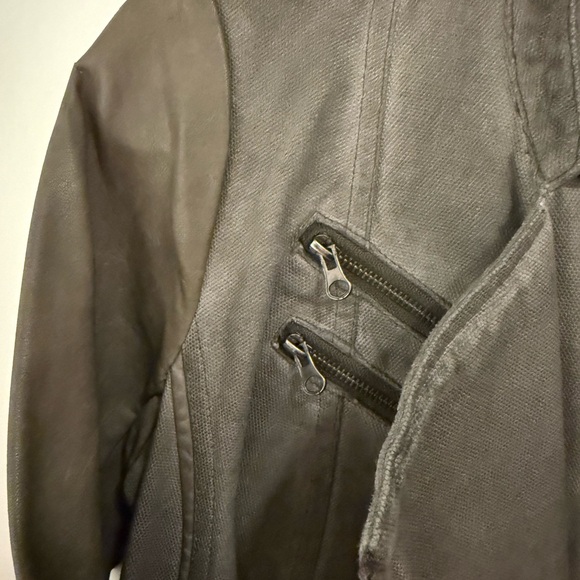 Blanc Noir Women's Taupe Leather Jacket - Picture 2 of 5